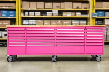 8FT Fatboy industrial tool bench with drawers and USB ports
Heavy-duty 24-drawer tool bench with stainless steel finish
Workshop organization tool bench with hardwood top
Mobile workbench with caster wheels and lockable drawers