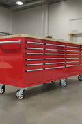 8FT Fatboy industrial tool bench with drawers and USB ports
Heavy-duty 24-drawer tool bench with stainless steel finish
Workshop organization tool bench with hardwood top
Mobile workbench with caster wheels and lockable drawers