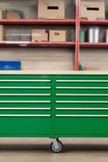 8FT Fatboy industrial tool bench with drawers and USB ports
Heavy-duty 24-drawer tool bench with stainless steel finish
Workshop organization tool bench with hardwood top
Mobile workbench with caster wheels and lockable drawers