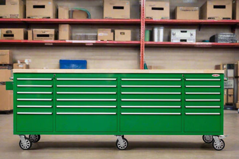 8FT Fatboy industrial tool bench with drawers and USB ports
Heavy-duty 24-drawer tool bench with stainless steel finish
Workshop organization tool bench with hardwood top
Mobile workbench with caster wheels and lockable drawers