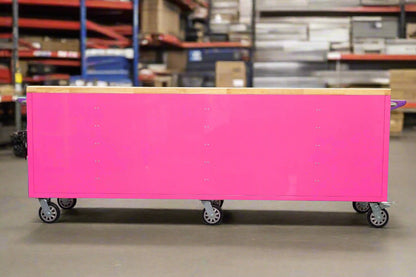 8FT Fatboy industrial tool bench with drawers and USB ports
Heavy-duty 24-drawer tool bench with stainless steel finish
Workshop organization tool bench with hardwood top
Mobile workbench with caster wheels and lockable drawers