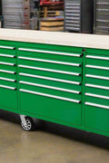 8FT Fatboy industrial tool bench with drawers and USB ports
Heavy-duty 24-drawer tool bench with stainless steel finish
Workshop organization tool bench with hardwood top
Mobile workbench with caster wheels and lockable drawers