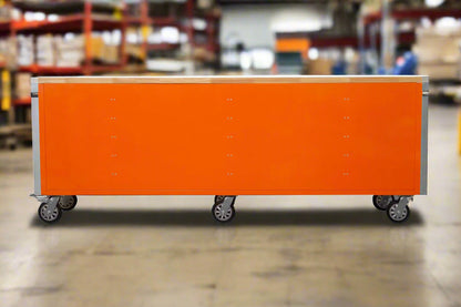 8FT Fatboy industrial tool bench with drawers and USB ports
Heavy-duty 24-drawer tool bench with stainless steel finish
Workshop organization tool bench with hardwood top
Mobile workbench with caster wheels and lockable drawers