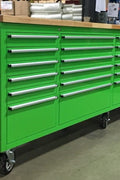8FT Fatboy industrial tool bench with drawers and USB ports
Heavy-duty 24-drawer tool bench with stainless steel finish
Workshop organization tool bench with hardwood top
Mobile workbench with caster wheels and lockable drawers