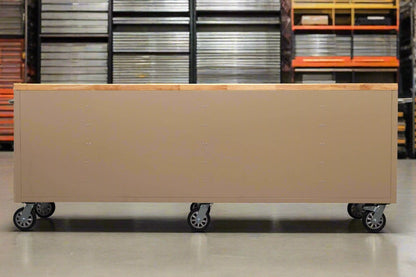 8FT Fatboy industrial tool bench with drawers and USB ports
Heavy-duty 24-drawer tool bench with stainless steel finish
Workshop organization tool bench with hardwood top
Mobile workbench with caster wheels and lockable drawers