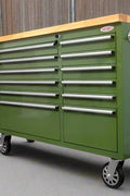 8FT Fatboy industrial tool bench with drawers and USB ports
Heavy-duty 24-drawer tool bench with stainless steel finish
Workshop organization tool bench with hardwood top
Mobile workbench with caster wheels and lockable drawers