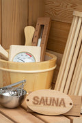 New 8 ft Barrel Sauna Kit with Porch Red Cedar Thermowood - with RED CEDAR 8 FT BARREL SAUNA KIT & PORCH | Sold by Uncle Wiener's Wholesale