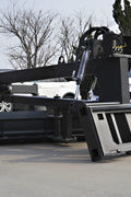 8FT Skid Steer Hydraulic Land Grader with Blade Tilt
Side View of Land Grader Attachment for Skid Steer
Blade Edge and Pneumatic Tires of Hydraulic Grader
In-Cab Controlled Land Grader Mounted on Skid Steer
Land Grading Attachment with Adjustable Angle and Tilt