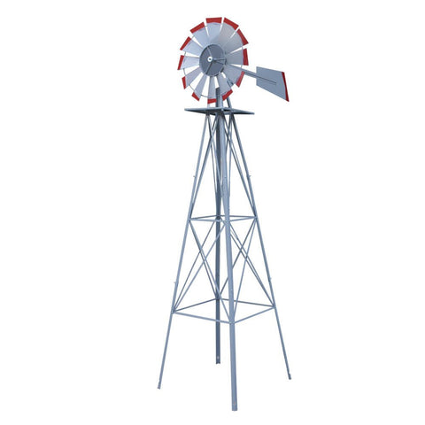 New 8 FT Steel Garden Windmill – Decorative Metal Yard Spinner for Wind Speed & Direction Monitoring 8FTWM - with | Sold by Uncle Wiener's Wholesale