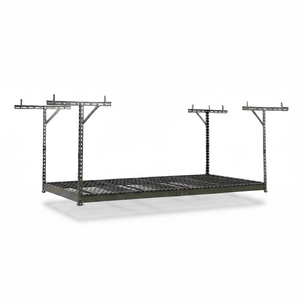 "8 FT x 4 FT Adjustable Ceiling Storage Rack for Garage Organization"

"Heavy-Duty Ceiling Mounted Storage Rack CSR48G"

"Garage Overhead Storage Rack with Adjustable Height"