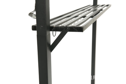 New 8 ft x 5 ft Grill Gazebo BBQ Canopy with LED Lights & Side Shelves | SKU: S1248 - with | Sold by Uncle Wiener's Wholesale