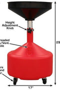 New 8 - Gallon Portable Waste Oil Drain – Mobile Oil Drain Tank for Auto Shops & Garages S1096 - with | Sold by Uncle Wiener's Wholesale