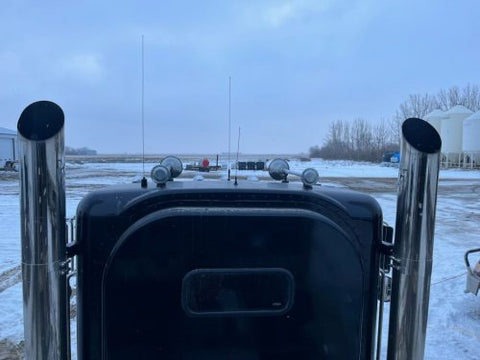 "8 inch chrome miter cut exhaust stacks for Peterbilt 379"
"Complete chrome stack kit for Peterbilt 378"
"8x10 exhaust stack with cab brackets and elbows"
"Truck chrome exhaust system with T-pipe and brackets"