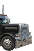 "8 inch chrome miter cut exhaust stacks for Peterbilt 379"
"Complete chrome stack kit for Peterbilt 378"
"8x10 exhaust stack with cab brackets and elbows"
"Truck chrome exhaust system with T-pipe and brackets"

