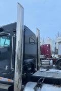 "8 inch chrome miter cut exhaust stacks for Peterbilt 379"
"Complete chrome stack kit for Peterbilt 378"
"8x10 exhaust stack with cab brackets and elbows"
"Truck chrome exhaust system with T-pipe and brackets"