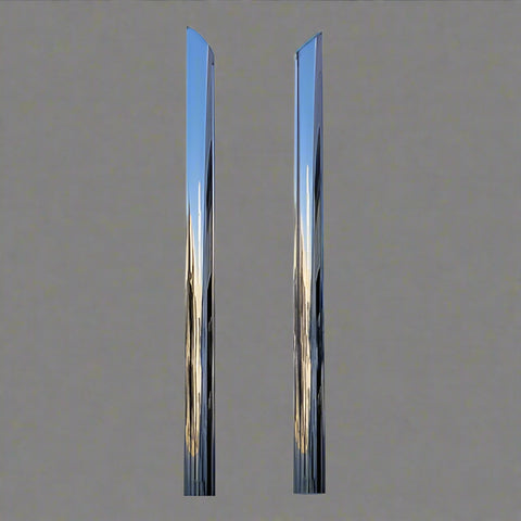 "8 inch chrome miter cut exhaust stacks for Peterbilt 379"
"Complete chrome stack kit for Peterbilt 378"
"8x10 exhaust stack with cab brackets and elbows"
"Truck chrome exhaust system with T-pipe and brackets"