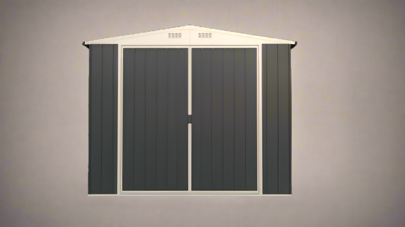 “8x11 ft black galvanized metal garden shed with double doors”

“Reinforced roof outdoor shed for backyard use”

“Spacious interior of 8x11 metal garage storage shed”

“Weatherproof steel shed for garden and equipment storage”