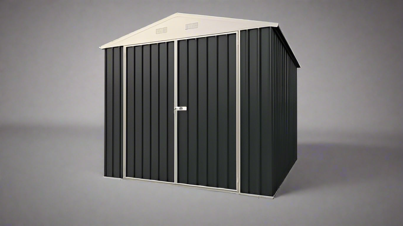 “8x11 ft black galvanized metal garden shed with double doors”

“Reinforced roof outdoor shed for backyard use”

“Spacious interior of 8x11 metal garage storage shed”

“Weatherproof steel shed for garden and equipment storage”
