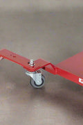 800 lbs Adjustable Motorcycle Storage Dolly ��� Heavy-Duty & Portable Red Frame with Swivel C