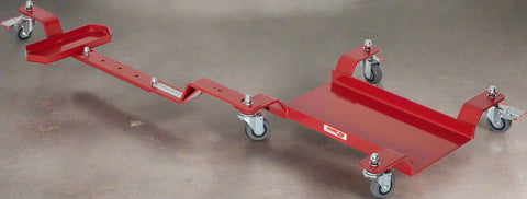 800 lbs Adjustable Motorcycle Storage Dolly ��� Heavy-Duty & Portable Red Frame with Swivel C