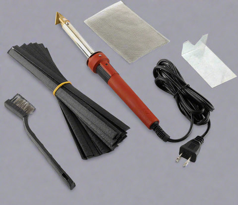 "80W Airless Plastic Welding Kit with Hot Stapler Tool Set"

"Automotive Bumper and Fairing Plastic Repair Kit"

"DIY Plastic Repair Tool for Car Panels, Kayaks, and More"

"Complete Plastic Welding Kit for Automotive and Marine Use"