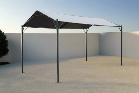 8.2 x 14.7 ft PVC Carport Canopy Shelter – Heavy-Duty Outdoor Gray Cover