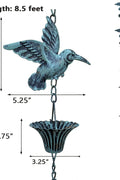 New 8.5FT Metal Rain Chain with Hummingbird Cups – Decorative Garden Water FeatureS1286 - with | Sold by Uncle Wiener's Wholesale