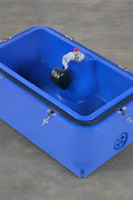 85L insulated heated livestock water tank with red caps
Winter-ready blue heated water tank with controller
Smart controller for livestock water heating system
Durable animal water tank for freezing temperatures