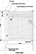 NEW 88 FT Bi - Parting Ornamental Wrought Iron Gate & Fence Panel Kit 5120610 - with | Sold by Uncle Wiener's Wholesale