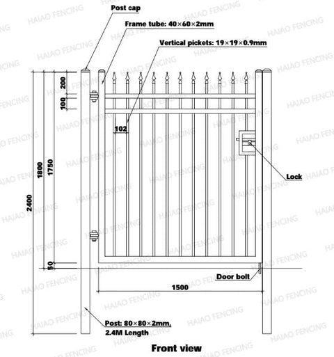 NEW 88 FT Bi - Parting Ornamental Wrought Iron Gate & Fence Panel Kit 5120610 - with | Sold by Uncle Wiener's Wholesale