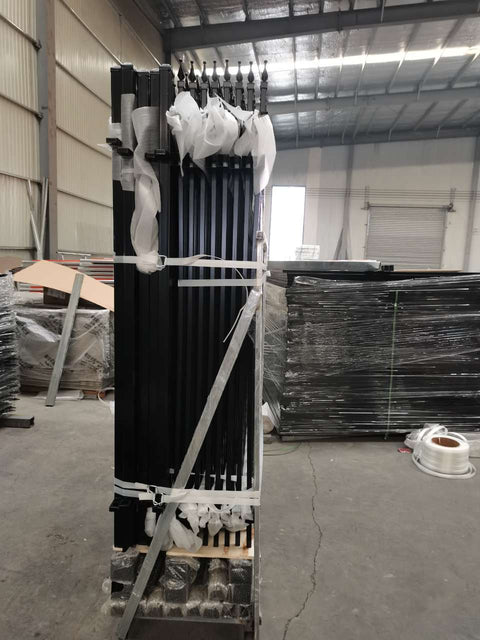 NEW 88 FT Bi - Parting Ornamental Wrought Iron Gate & Fence Panel Kit 5120610 - with | Sold by Uncle Wiener's Wholesale