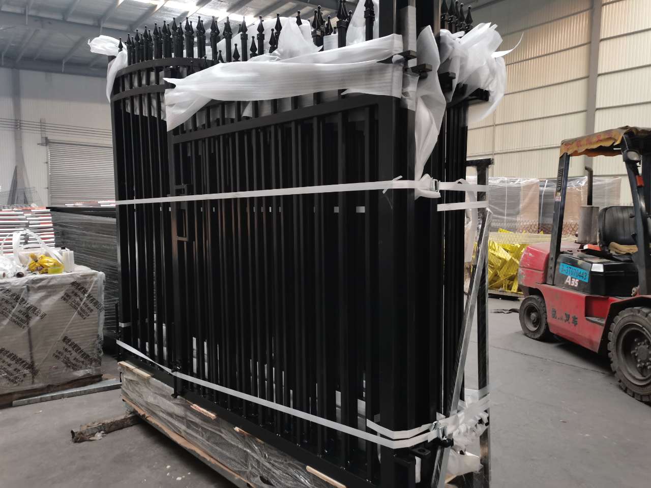 NEW 88 FT Bi - Parting Ornamental Wrought Iron Gate & Fence Panel Kit 5120610 - with | Sold by Uncle Wiener's Wholesale