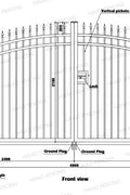 NEW 88 FT Bi - Parting Ornamental Wrought Iron Gate & Fence Panel Kit 5120610 - with | Sold by Uncle Wiener's Wholesale