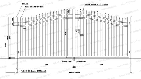 NEW 88 FT Bi - Parting Ornamental Wrought Iron Gate & Fence Panel Kit 5120610 - with | Sold by Uncle Wiener's Wholesale