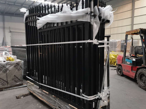 NEW 88 FT Bi - Parting Ornamental Wrought Iron Gate & Fence Panel Kit 5120610 - with | Sold by Uncle Wiener's Wholesale