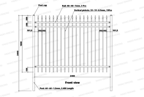 NEW 88 FT Bi - Parting Ornamental Wrought Iron Gate & Fence Panel Kit 5120610 - with | Sold by Uncle Wiener's Wholesale