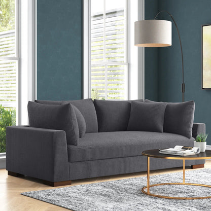 89.5” Square Arm Couch – Modern Living Room Setup
3-Seater Sofa with Toss Pillows – Front View
Upholstered Contemporary Sofa – Side Angle
Soft Plush Back Cushions – Detail Close-Up
Modern Beige Fabric Sofa – Apartment Living Room