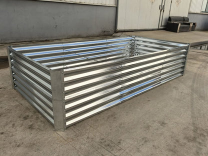New 8FT x 4FT x 2FT Raised Metal Garden Bed – Large Outdoor Planter Box for Vegetables & Flowers 625544 - with | Sold by Uncle Wiener's Wholesale