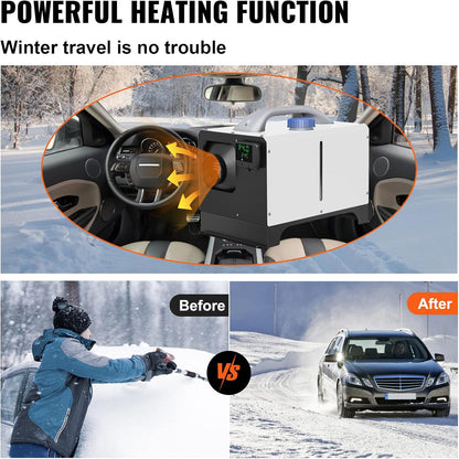 New 8KW Diesel Air Heater 12V with LCD & Remote – Compact All - in - One Heater Unit AH08121S - with | Sold by Uncle Wiener's Wholesale