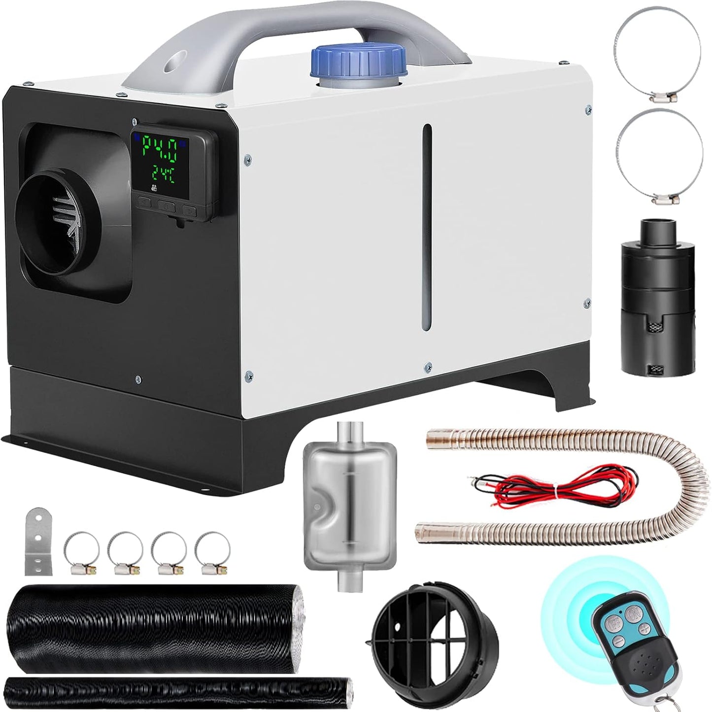 New 8KW Diesel Air Heater 12V with LCD & Remote – Compact All - in - One Heater Unit AH08121S - with | Sold by Uncle Wiener's Wholesale