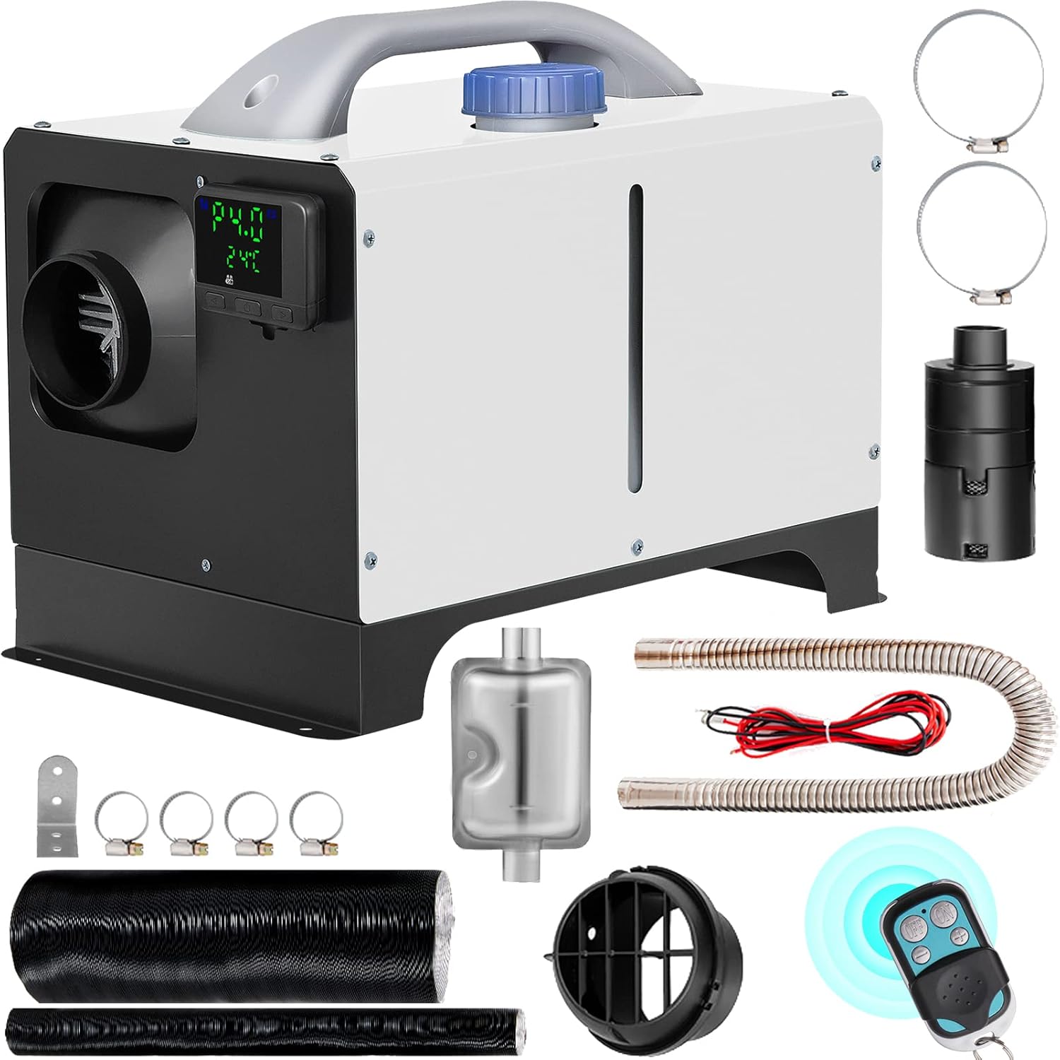 New 8KW Diesel Air Heater 12V with LCD & Remote – Compact All - in - One Heater Unit AH08121S - with | Sold by Uncle Wiener's Wholesale