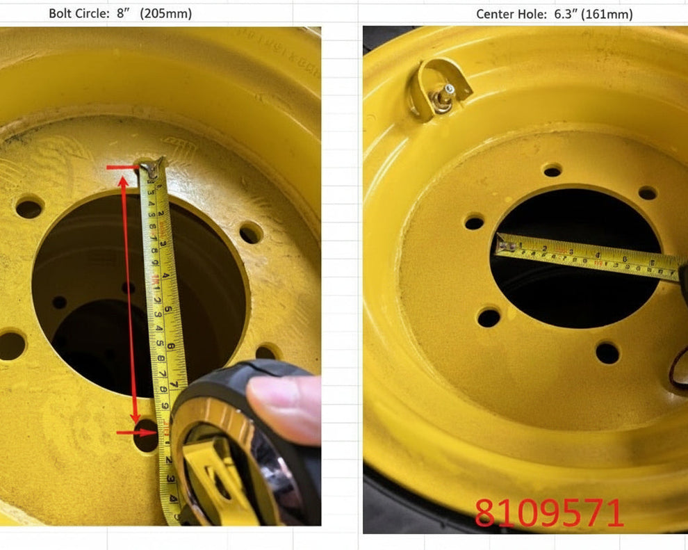 8x15 Tractor AG Rim – 6 & 8-Bolt for 11L-15 / 9.5L-15 Tires | JD Yellow ...