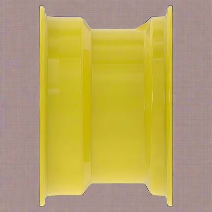 “8x15 JD Yellow AG Rim with 6 bolt holes”

“Heavy-duty tractor implement rim in Off-White”

“Tractor wheel rim compatible with 11L-15 and 9.5L-15 tires”

“Side angle view of farm equipment 8-bolt rim”

“Steel agricultural rim in John Deere yellow”