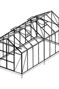 All-Weather Polycarbonate Greenhouse – 8x6, 8x10, 8x16 FT Outdoor Aluminum Frame Greenhouse with Sliding Doors and Roof Vents
