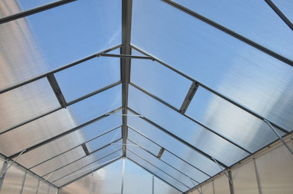 All-Weather Polycarbonate Greenhouse – 8x6, 8x10, 8x16 FT Outdoor Aluminum Frame Greenhouse with Sliding Doors and Roof Vents