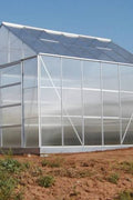 All-Weather Polycarbonate Greenhouse – 8x6, 8x10, 8x16 FT Outdoor Aluminum Frame Greenhouse with Sliding Doors and Roof Vents