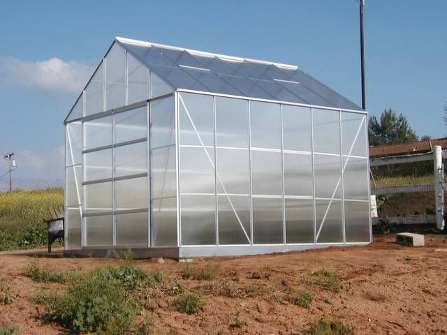 All-Weather Polycarbonate Greenhouse – 8x6, 8x10, 8x16 FT Outdoor Aluminum Frame Greenhouse with Sliding Doors and Roof Vents