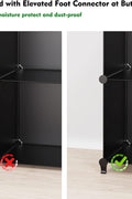 9-Cube Stackable Closet Organizer – Modular Black Storage Shelves for Clothes, Shoes, Bins, and Household Items