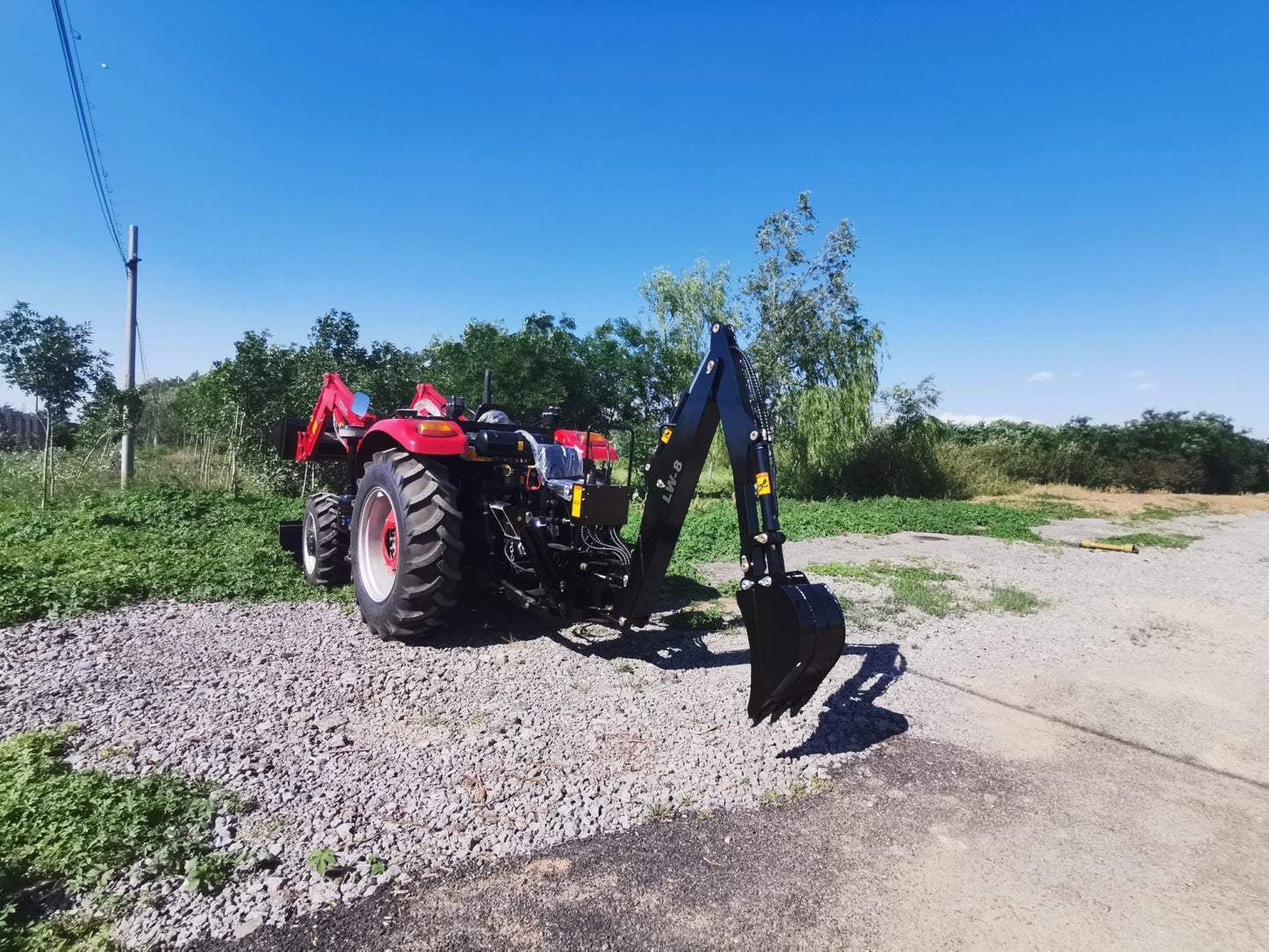 9 FT 3-Point Hitch Backhoe Attachment with Hydraulic Thumb for Tractors – Model 223415