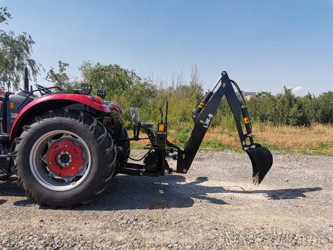 9 FT 3-Point Hitch Backhoe Attachment with Hydraulic Thumb for Tractors – Model 223415